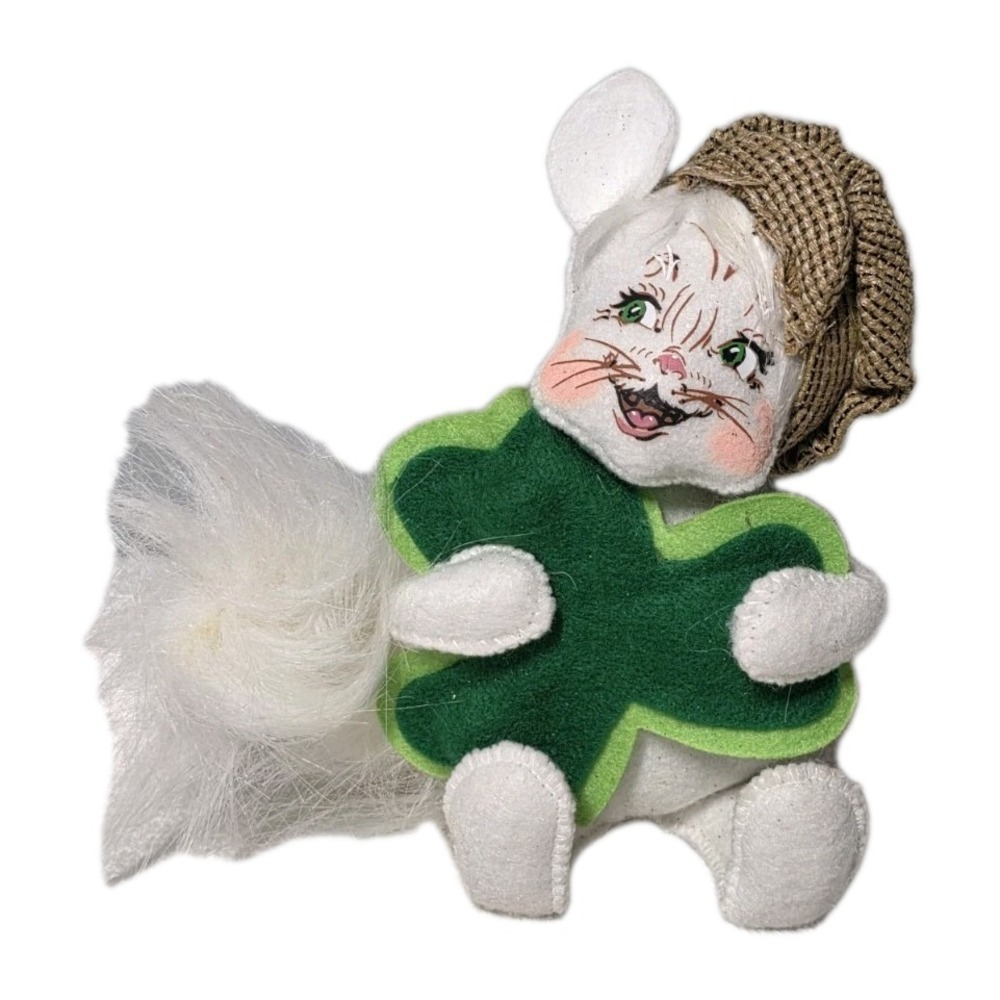 Annalee‎ St Patrick Day 6" Irish Shamrock Cat Doll